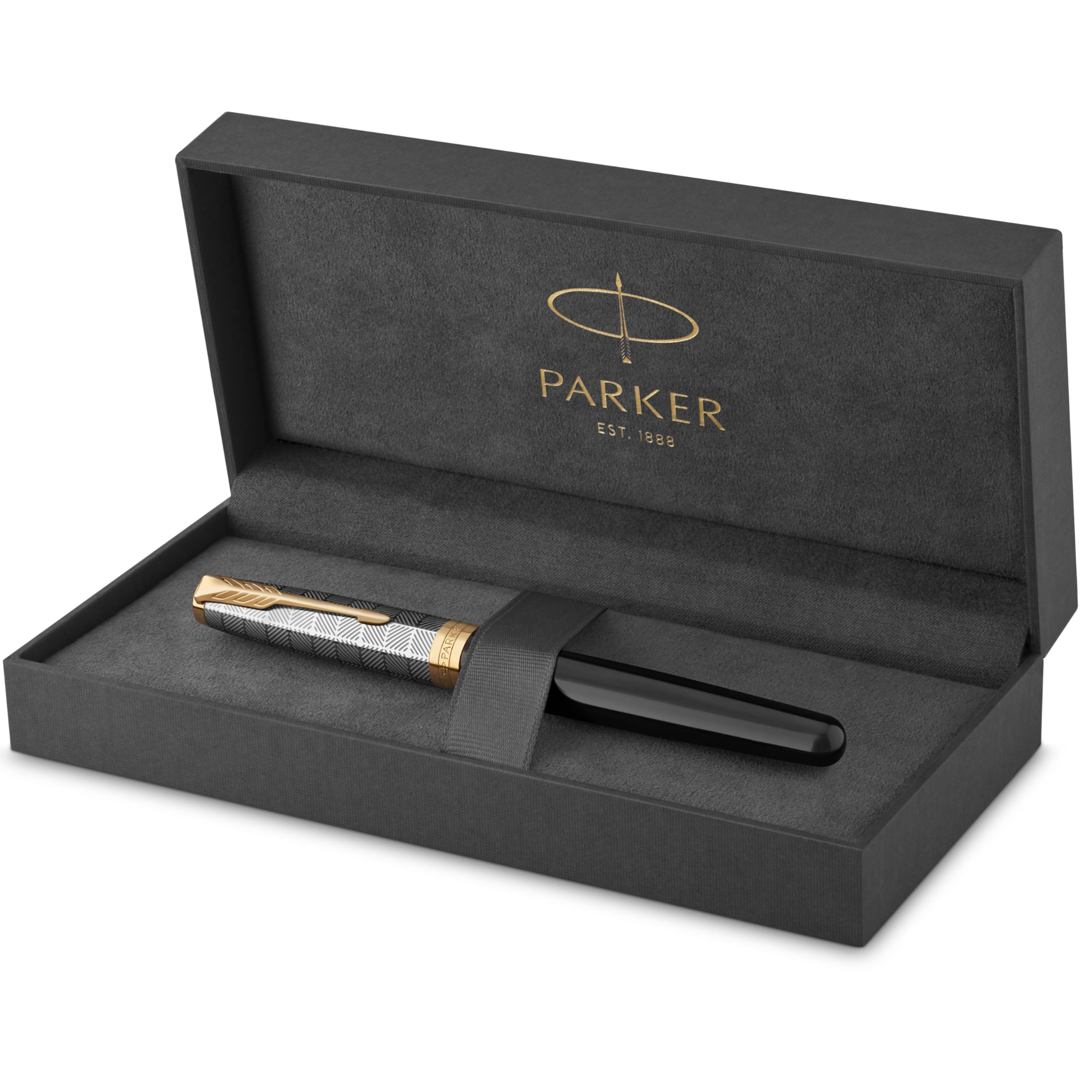 PARKER Sonnet Fountain Pen | Premium Metal and Black Gloss Finish
